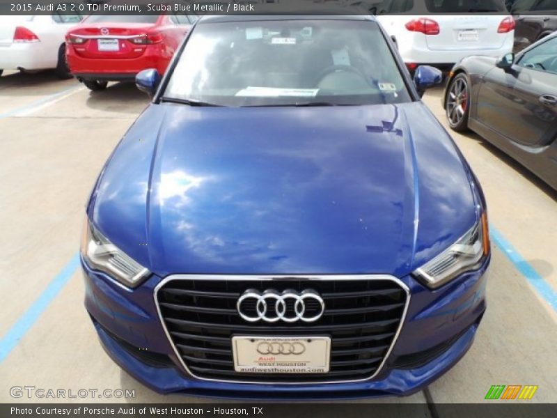 Scuba Blue Metallic / Black 2015 Audi A3 2.0 TDI Premium
