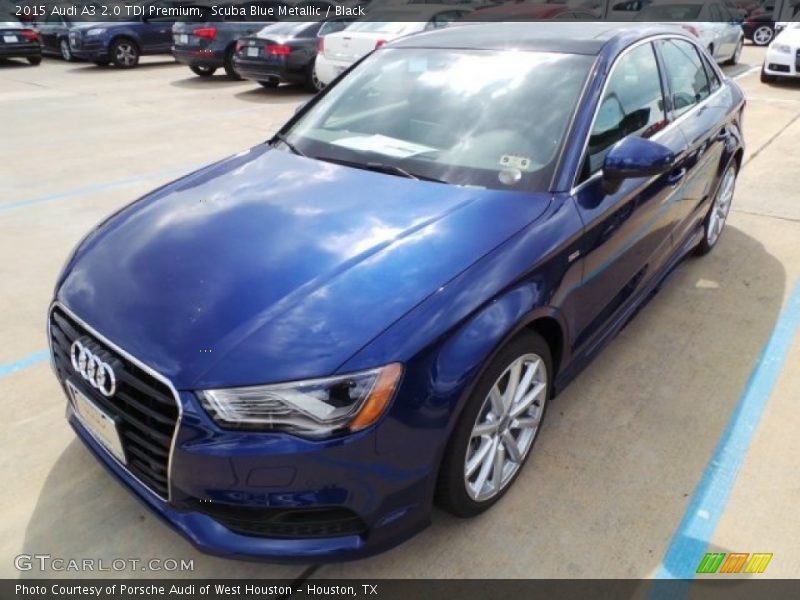 Scuba Blue Metallic / Black 2015 Audi A3 2.0 TDI Premium