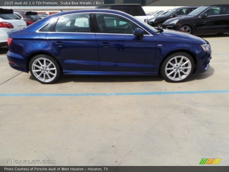 Scuba Blue Metallic / Black 2015 Audi A3 2.0 TDI Premium
