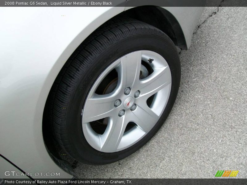 Liquid Silver Metallic / Ebony Black 2008 Pontiac G6 Sedan