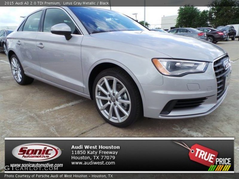 Lotus Gray Metallic / Black 2015 Audi A3 2.0 TDI Premium