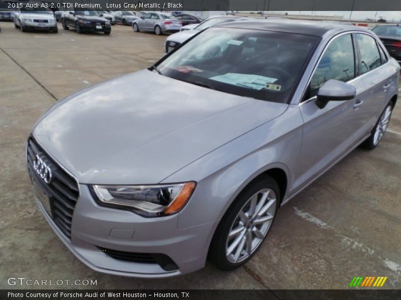 Lotus Gray Metallic / Black 2015 Audi A3 2.0 TDI Premium