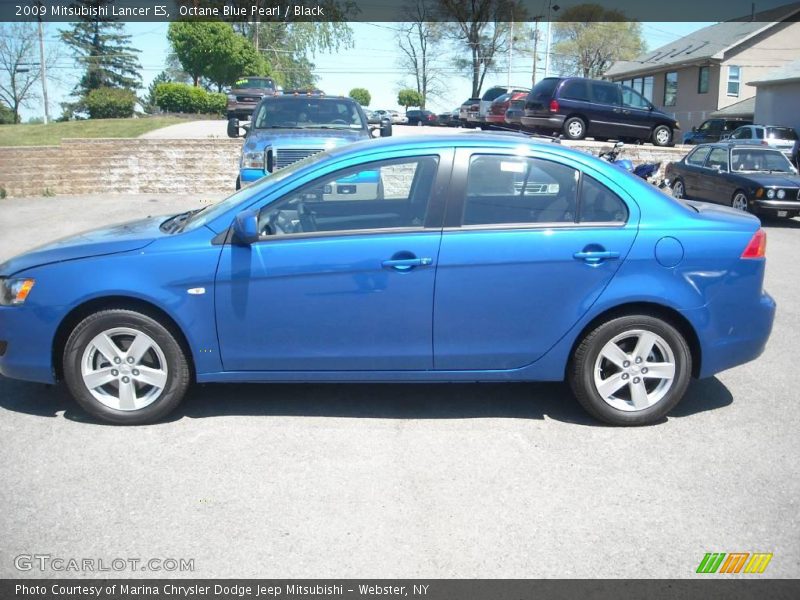 Octane Blue Pearl / Black 2009 Mitsubishi Lancer ES