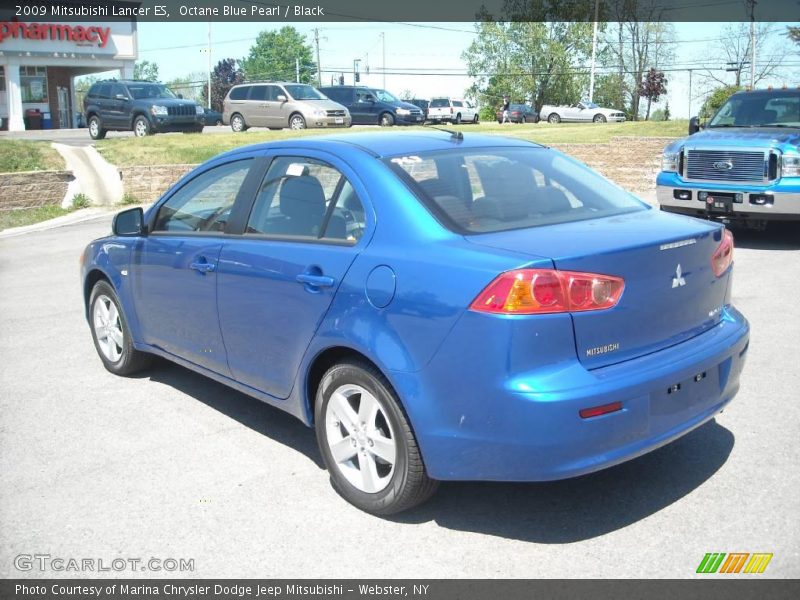 Octane Blue Pearl / Black 2009 Mitsubishi Lancer ES