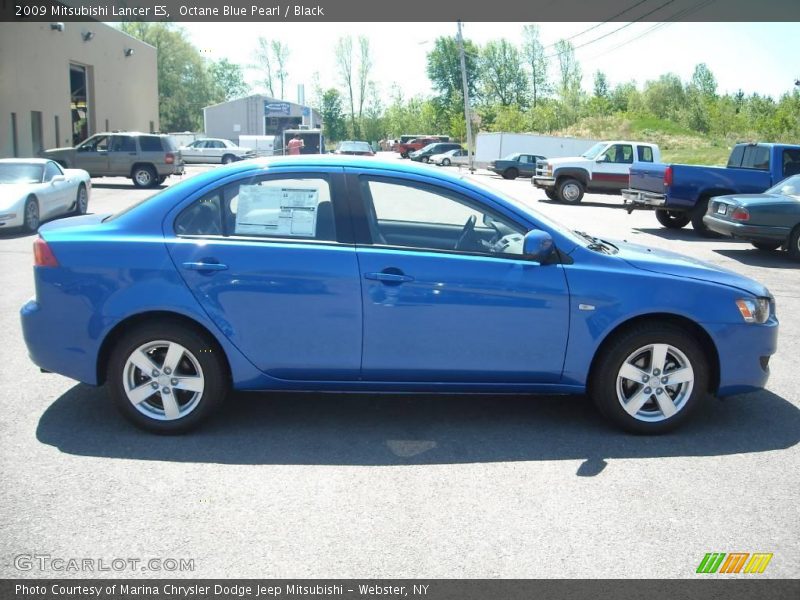 Octane Blue Pearl / Black 2009 Mitsubishi Lancer ES