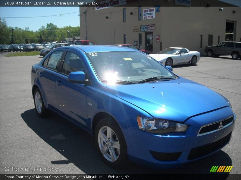Octane Blue Pearl / Black 2009 Mitsubishi Lancer ES