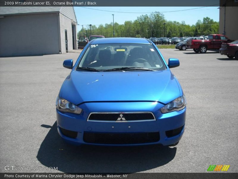 Octane Blue Pearl / Black 2009 Mitsubishi Lancer ES