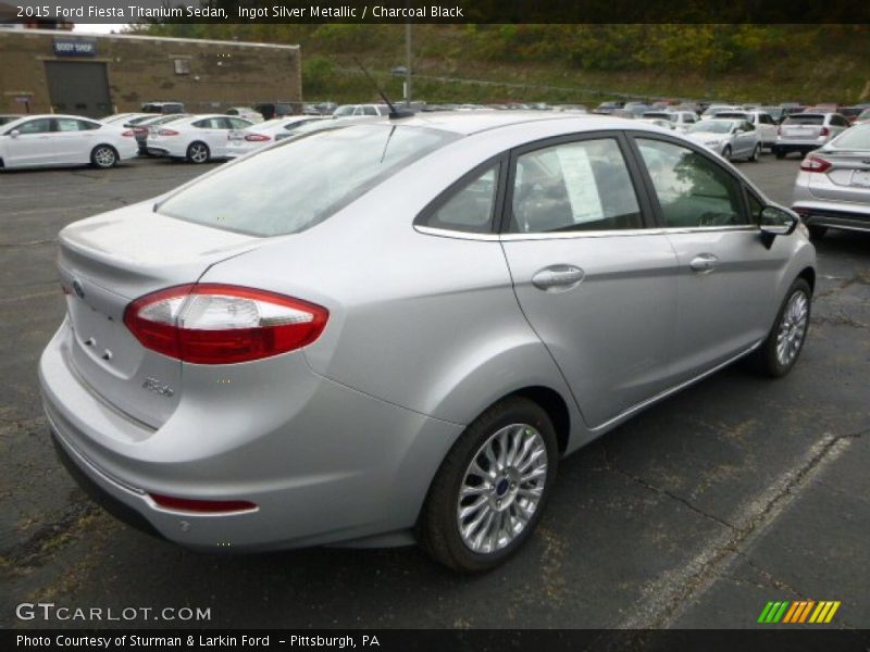 Ingot Silver Metallic / Charcoal Black 2015 Ford Fiesta Titanium Sedan