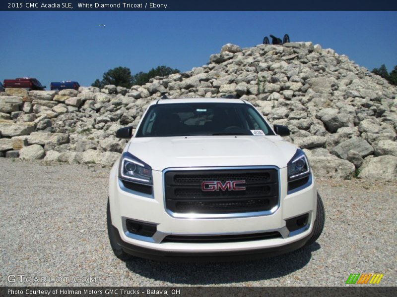 White Diamond Tricoat / Ebony 2015 GMC Acadia SLE