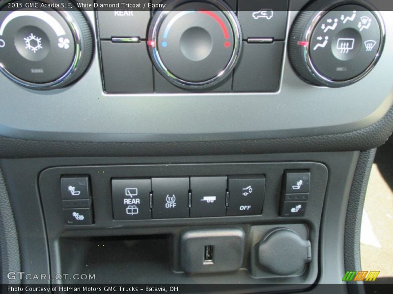 White Diamond Tricoat / Ebony 2015 GMC Acadia SLE