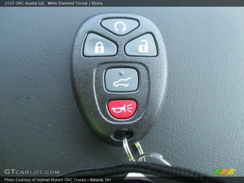 White Diamond Tricoat / Ebony 2015 GMC Acadia SLE