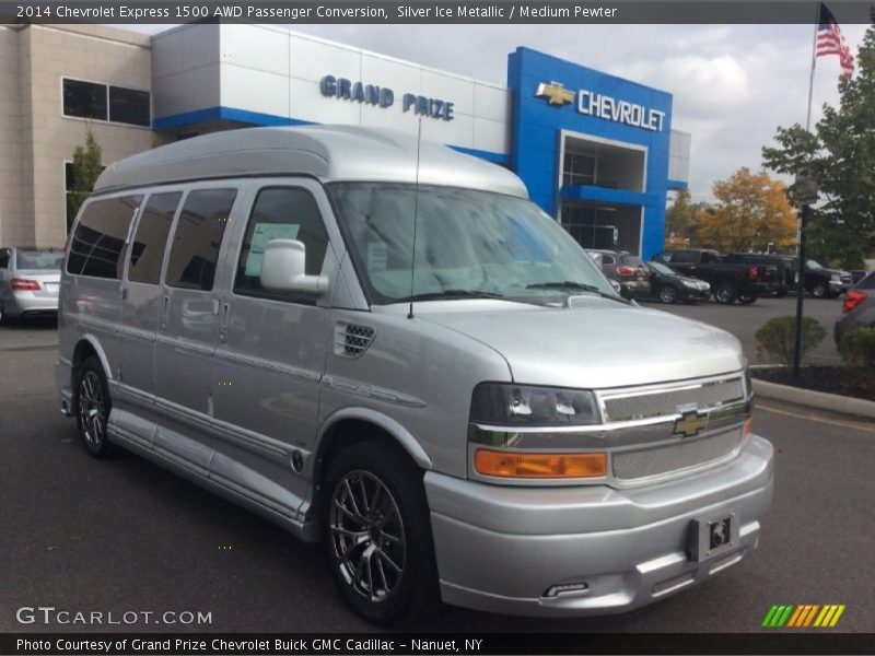 Silver Ice Metallic / Medium Pewter 2014 Chevrolet Express 1500 AWD Passenger Conversion