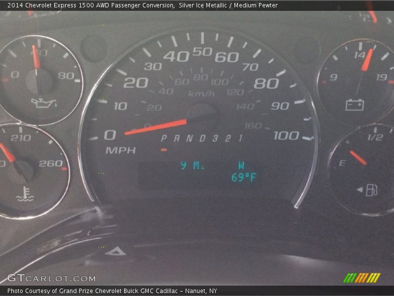Silver Ice Metallic / Medium Pewter 2014 Chevrolet Express 1500 AWD Passenger Conversion