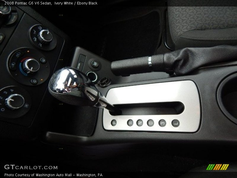 Ivory White / Ebony Black 2008 Pontiac G6 V6 Sedan