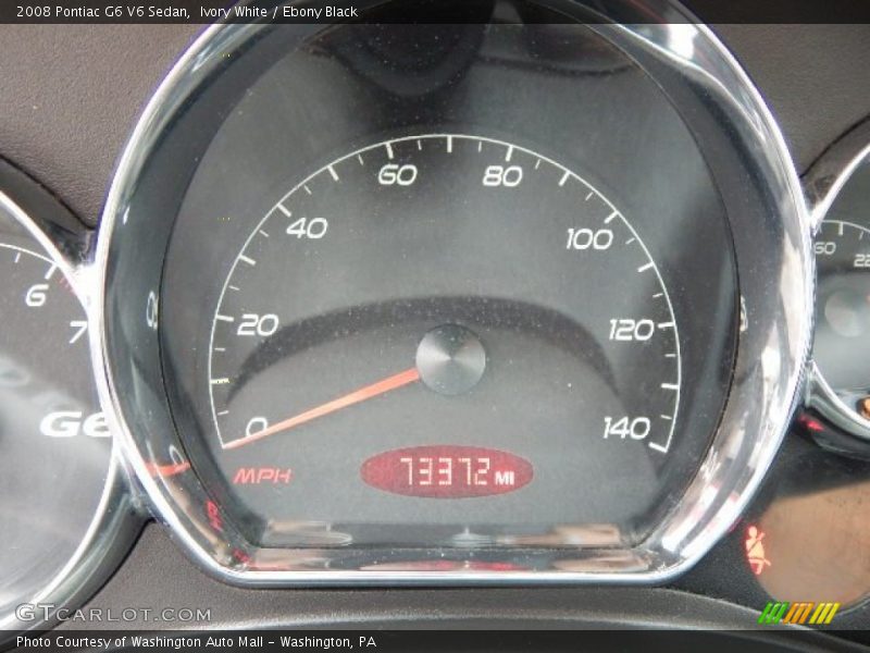 Ivory White / Ebony Black 2008 Pontiac G6 V6 Sedan