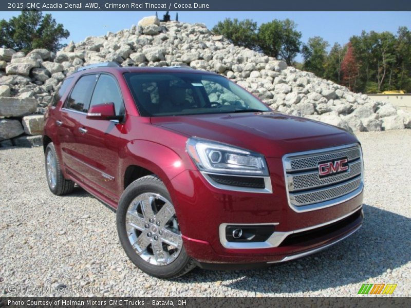 Crimson Red Tincoat / Cocoa Dune 2015 GMC Acadia Denali AWD