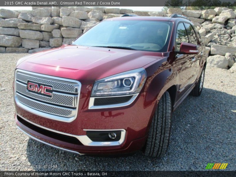 Crimson Red Tincoat / Cocoa Dune 2015 GMC Acadia Denali AWD
