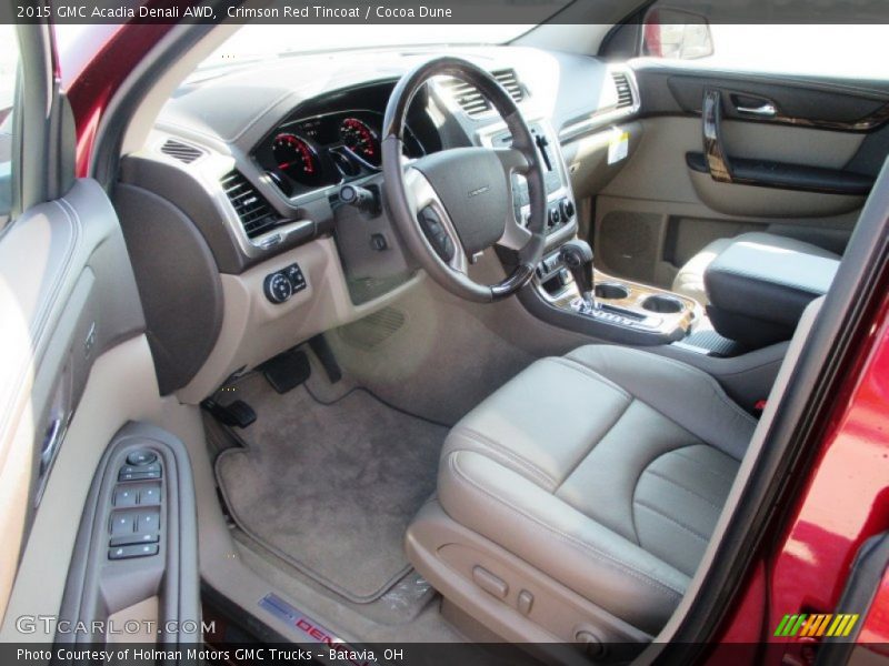 Crimson Red Tincoat / Cocoa Dune 2015 GMC Acadia Denali AWD