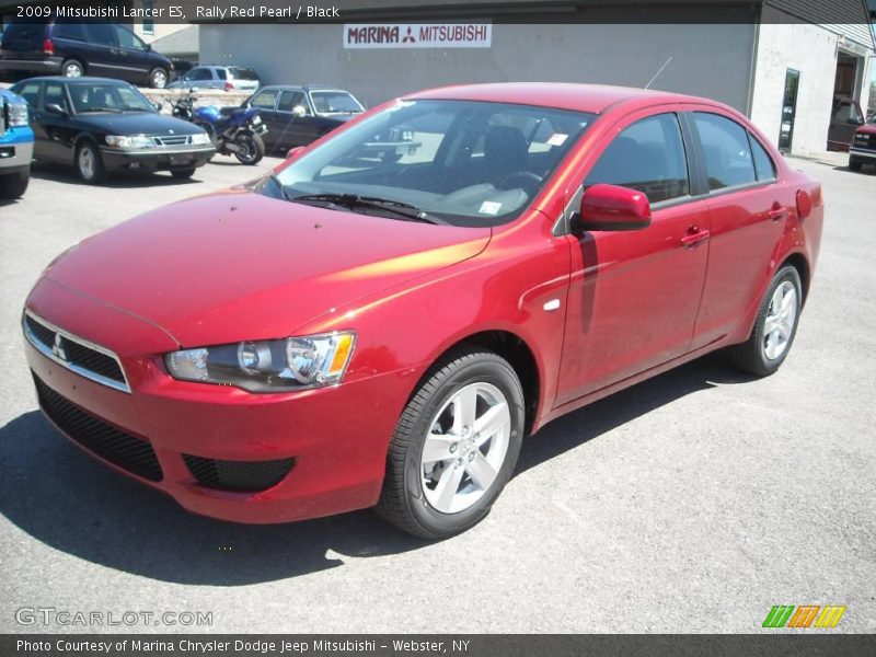 Rally Red Pearl / Black 2009 Mitsubishi Lancer ES