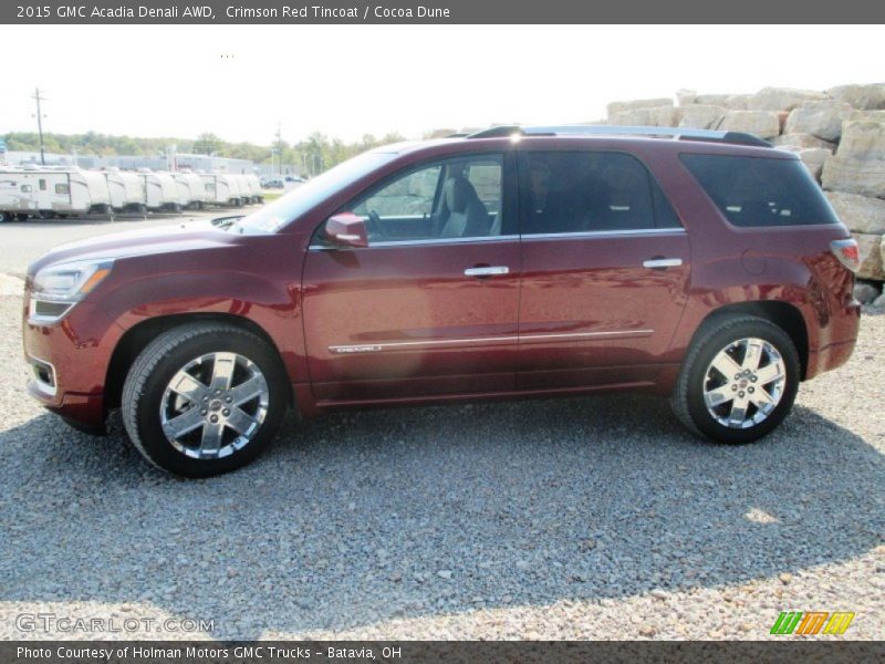 Crimson Red Tincoat / Cocoa Dune 2015 GMC Acadia Denali AWD