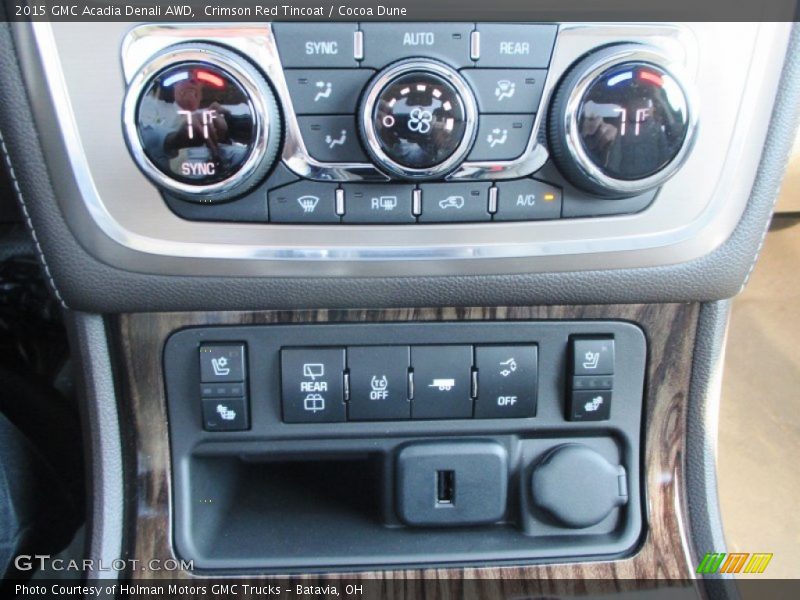 Crimson Red Tincoat / Cocoa Dune 2015 GMC Acadia Denali AWD