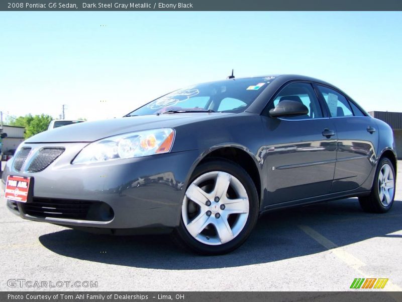 Dark Steel Gray Metallic / Ebony Black 2008 Pontiac G6 Sedan