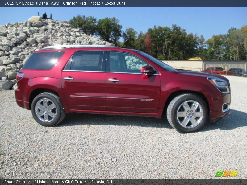 Crimson Red Tincoat / Cocoa Dune 2015 GMC Acadia Denali AWD