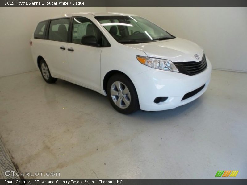Super White / Bisque 2015 Toyota Sienna L
