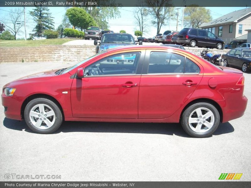 Rally Red Pearl / Black 2009 Mitsubishi Lancer ES