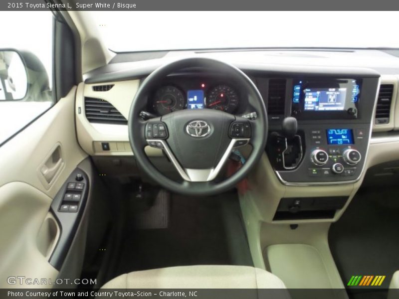 Super White / Bisque 2015 Toyota Sienna L
