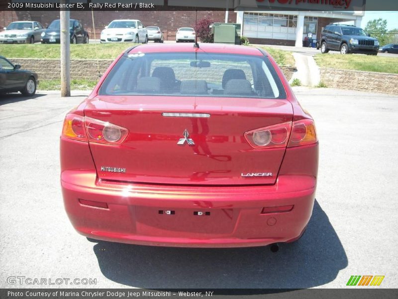 Rally Red Pearl / Black 2009 Mitsubishi Lancer ES