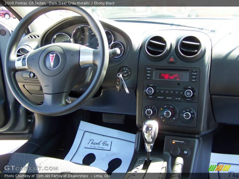 Dark Steel Gray Metallic / Ebony Black 2008 Pontiac G6 Sedan