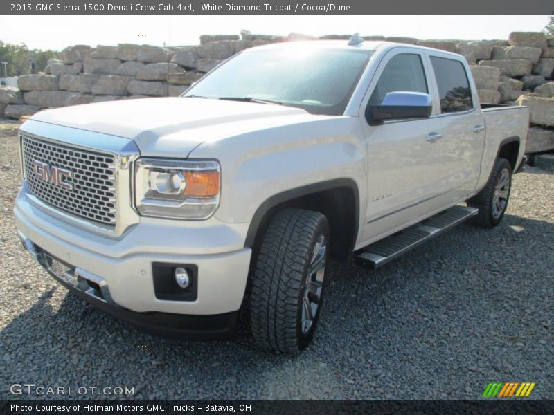 White Diamond Tricoat / Cocoa/Dune 2015 GMC Sierra 1500 Denali Crew Cab 4x4