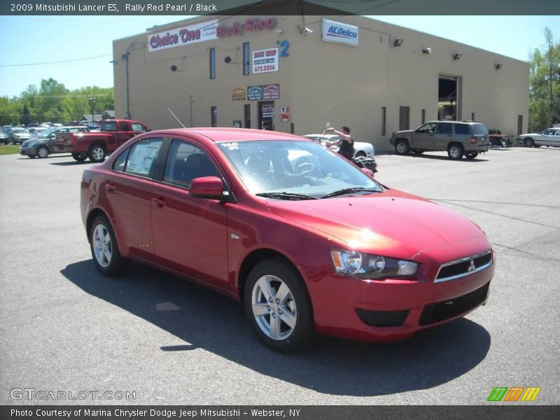 Rally Red Pearl / Black 2009 Mitsubishi Lancer ES