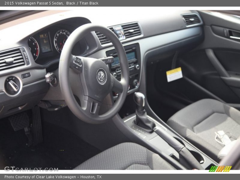 Titan Black Interior - 2015 Passat S Sedan 