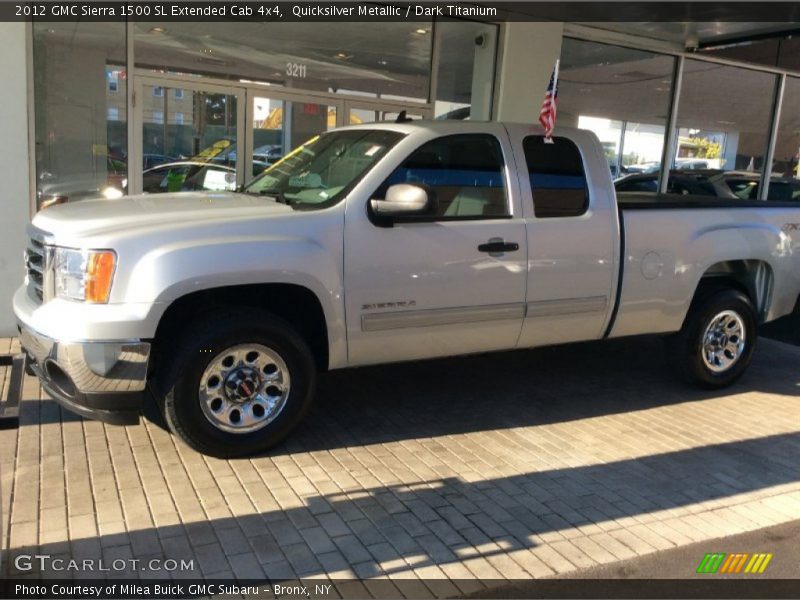 Quicksilver Metallic / Dark Titanium 2012 GMC Sierra 1500 SL Extended Cab 4x4