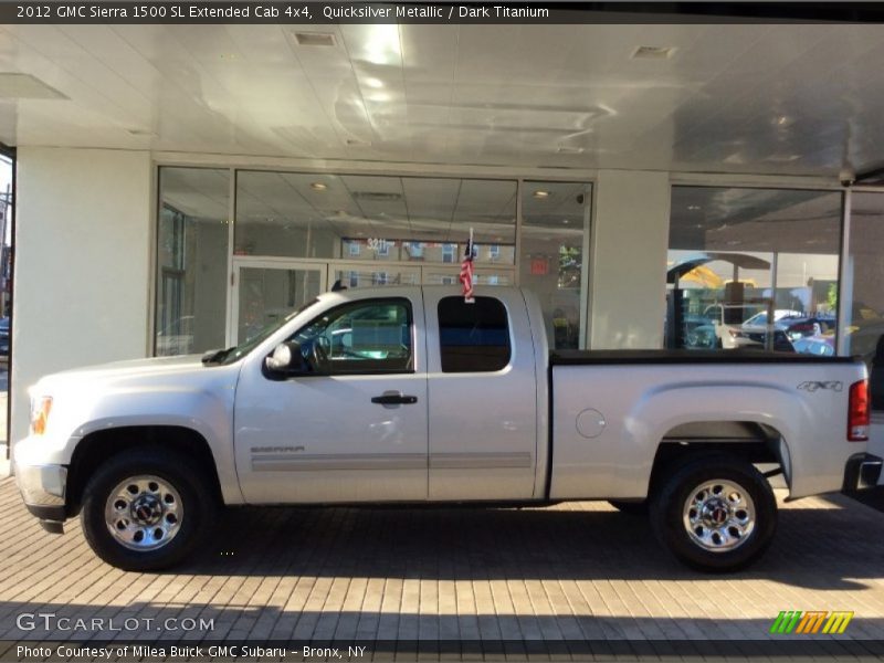 Quicksilver Metallic / Dark Titanium 2012 GMC Sierra 1500 SL Extended Cab 4x4