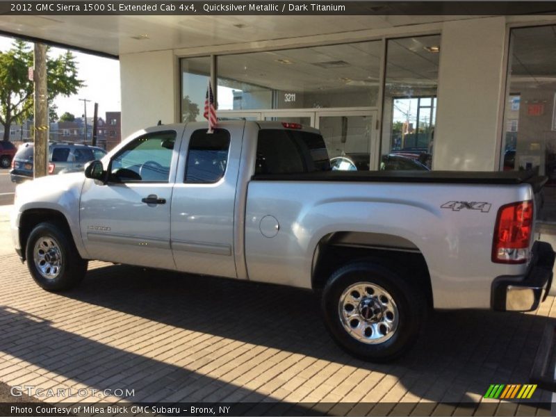 Quicksilver Metallic / Dark Titanium 2012 GMC Sierra 1500 SL Extended Cab 4x4