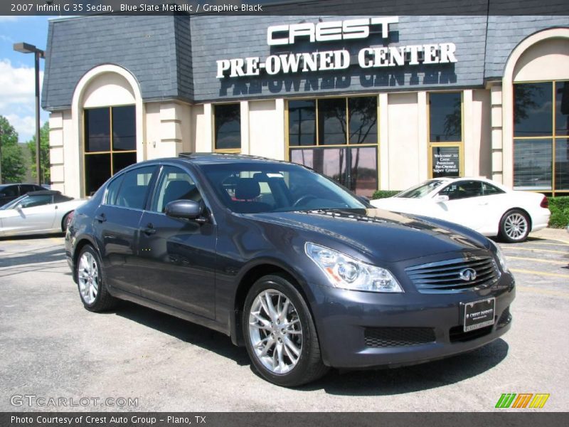 Blue Slate Metallic / Graphite Black 2007 Infiniti G 35 Sedan