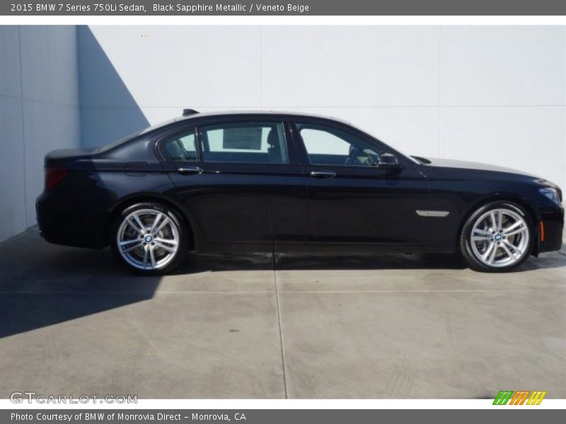 Black Sapphire Metallic / Veneto Beige 2015 BMW 7 Series 750Li Sedan