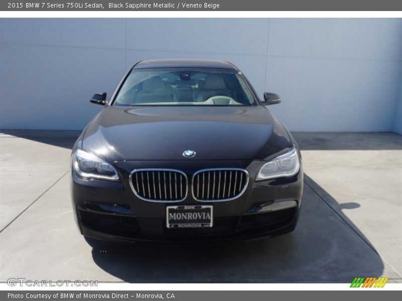Black Sapphire Metallic / Veneto Beige 2015 BMW 7 Series 750Li Sedan