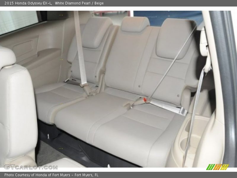 White Diamond Pearl / Beige 2015 Honda Odyssey EX-L