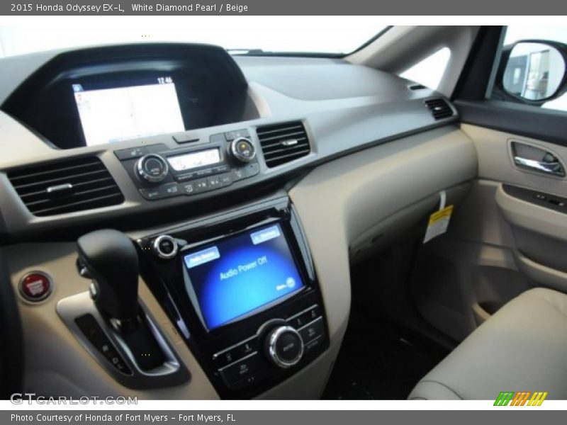 White Diamond Pearl / Beige 2015 Honda Odyssey EX-L