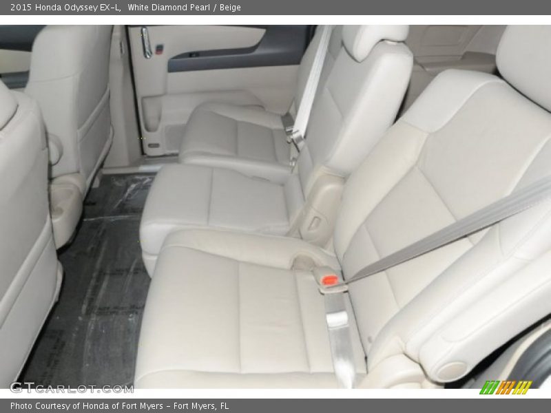 White Diamond Pearl / Beige 2015 Honda Odyssey EX-L