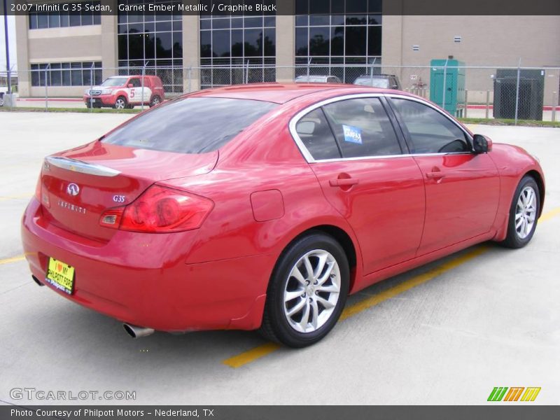 Garnet Ember Metallic / Graphite Black 2007 Infiniti G 35 Sedan