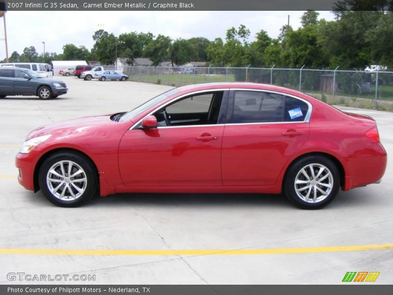 Garnet Ember Metallic / Graphite Black 2007 Infiniti G 35 Sedan