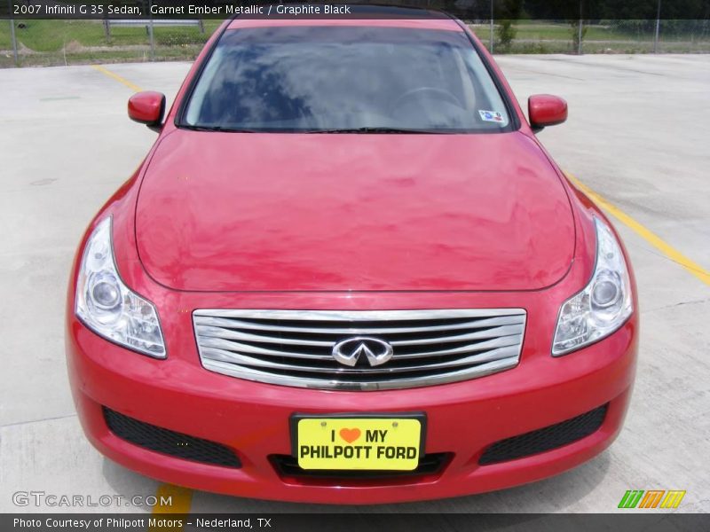 Garnet Ember Metallic / Graphite Black 2007 Infiniti G 35 Sedan