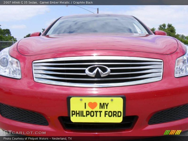 Garnet Ember Metallic / Graphite Black 2007 Infiniti G 35 Sedan