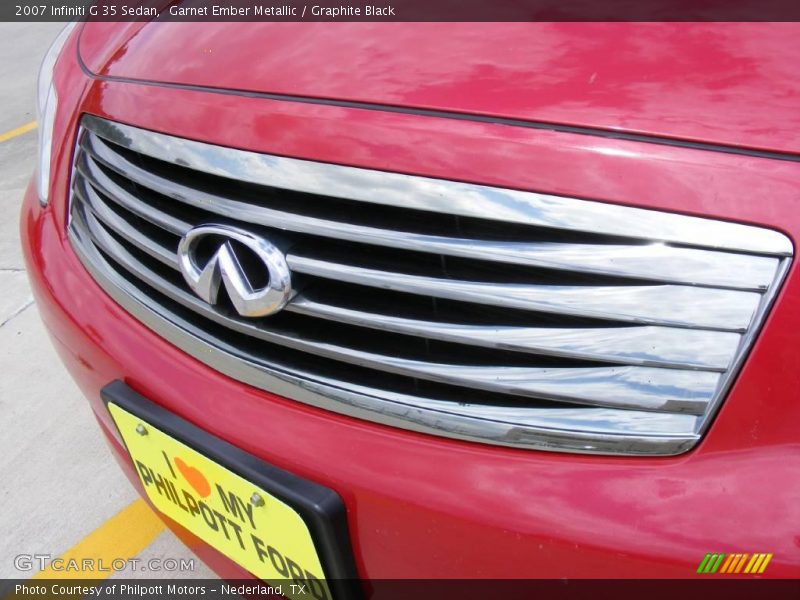 Garnet Ember Metallic / Graphite Black 2007 Infiniti G 35 Sedan