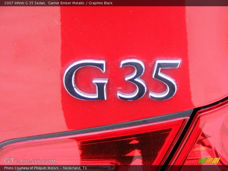Garnet Ember Metallic / Graphite Black 2007 Infiniti G 35 Sedan